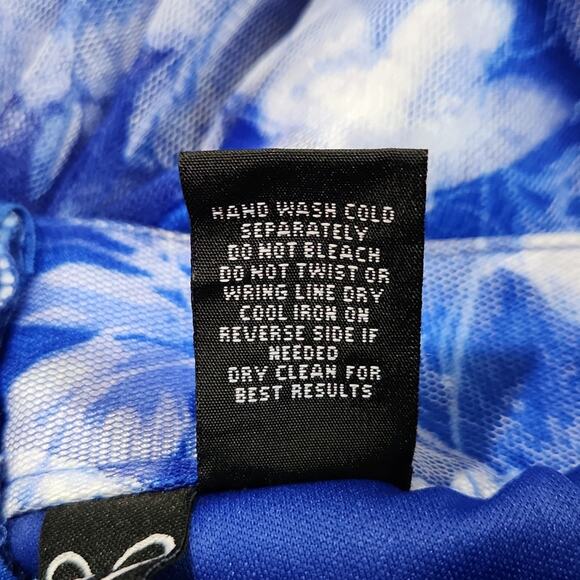 Windsor Womens Blue Floral Maxi Skirt Size SM Mesh Fairycore Coquette Formal - Picture 9 of 10